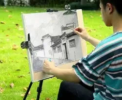 Keep Smiling 162cm Drawing Art Tools Folding Portable Display Metal Artist Easel Sketch Stand