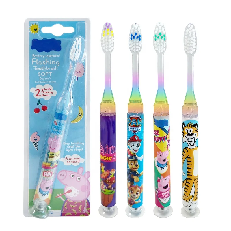 MESURE Flashing Toothbrush with Kids Toothbrush Timer Led Light OEM Service Nylon Manual Toothbrush for Children