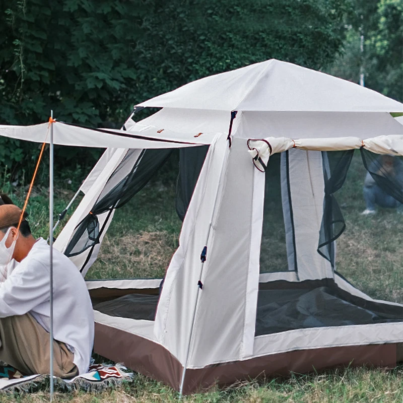 Палатка JSJM туристическая, портативная Автоматическая, с защитой от ветра и дождя, для кемпинга и отдыха на природе