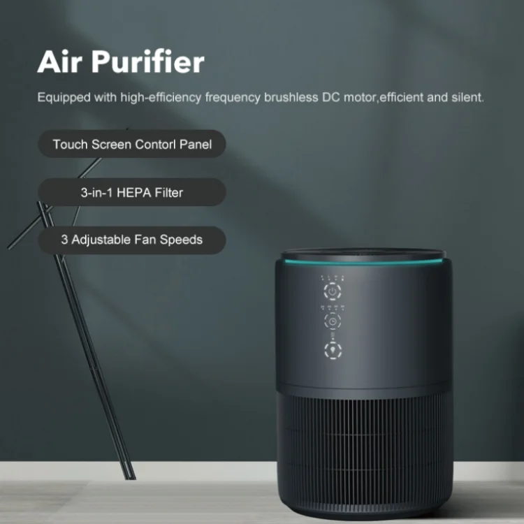 New Arrival Office Hotel Bedroom Three In One Hepa Filter Desktop Air Purifier
