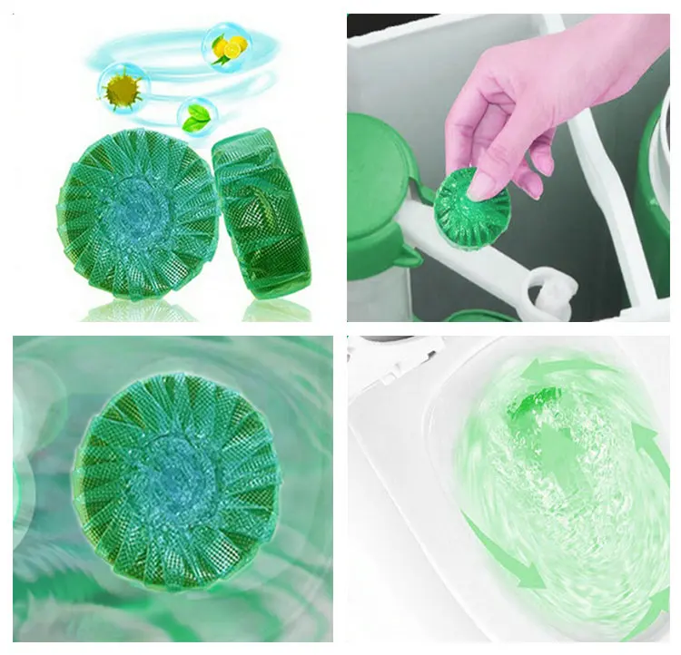 New Products High Quality Green Toilet Blue Block Automatic Toilet Bowl Cleaner Tablets