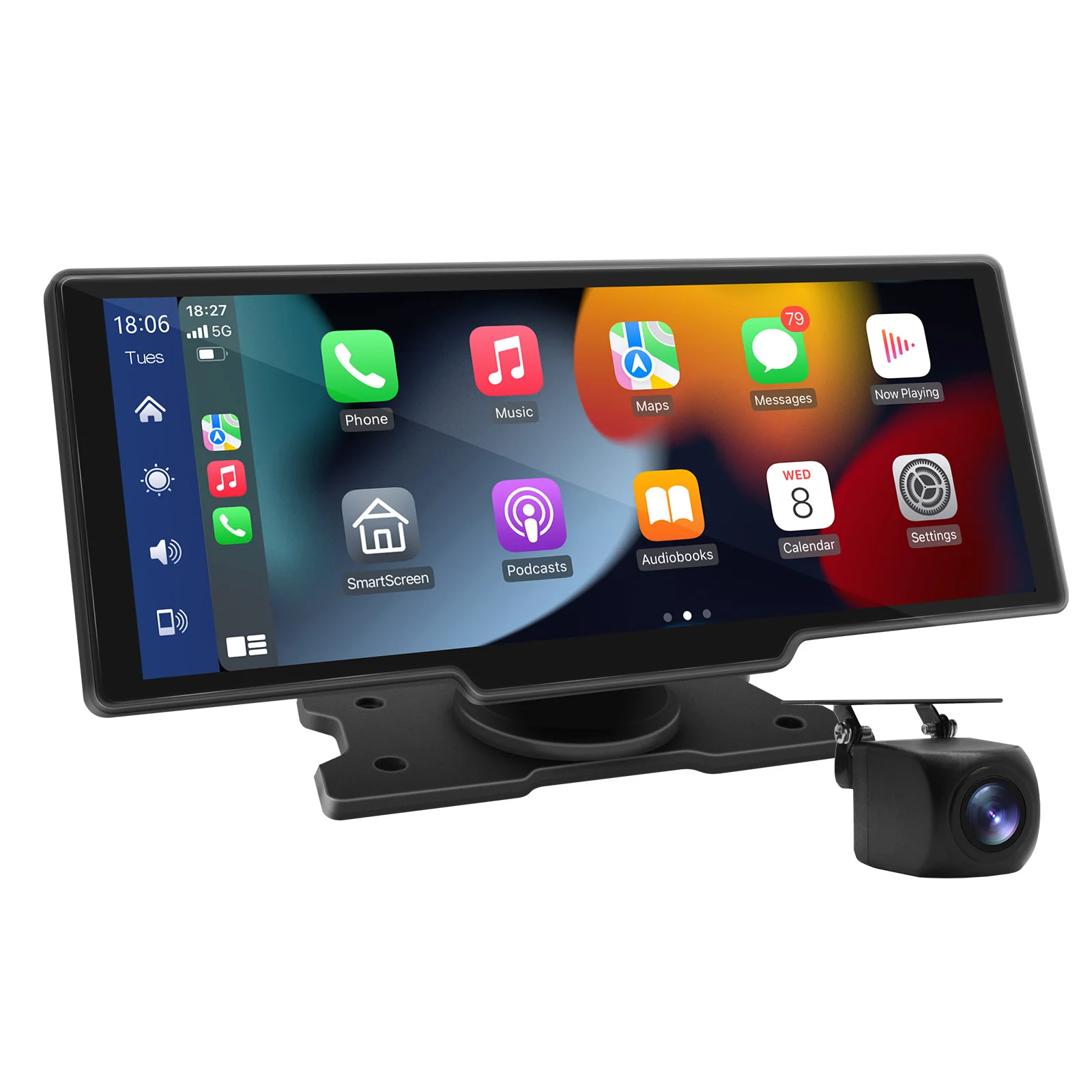 Carabc 2022 беспроводной Carplay и Android Auto портативный 10 дюймовый сенсорный экран автомобильный аудиоприемник GPS