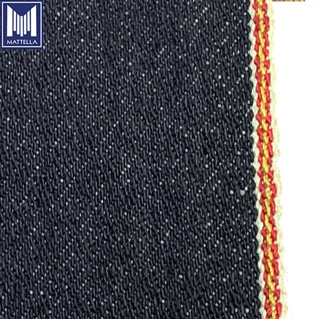premium custom knitted dobby jacquard italian korea japanese usa selvage indigo pure cotton selvedge men jeans denim fabric