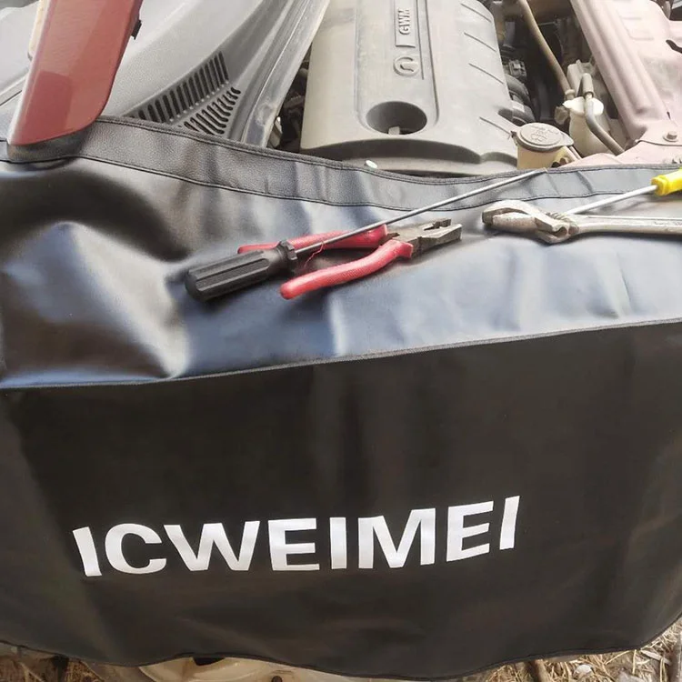 Custom Anti-oil Car Fender Covers PVC PU Magnetic Auto Repair Protection Pad Side Dust Car Fender Cover With Magnetic