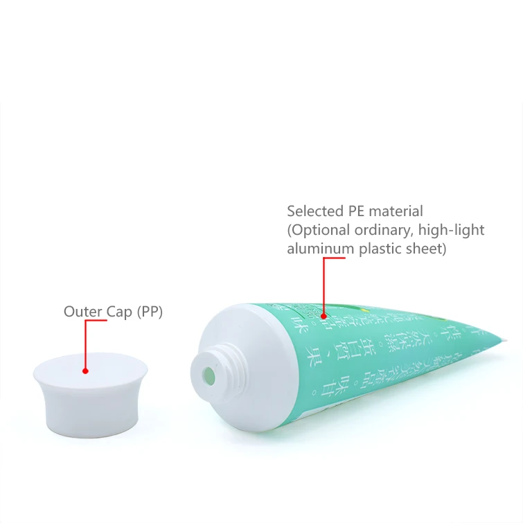 50mm Doctor Cap Tube ELM-325 for Hair Care Massage Cream Packaging High-Gloss Plastic PP Durable Soft Tube