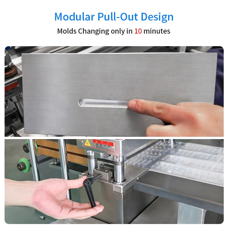 DPP-250 High Speed Alu Pvc Flat Plate Strip Foil Capsule Blister Packing Machine Price For Pack Vitamin Tablet