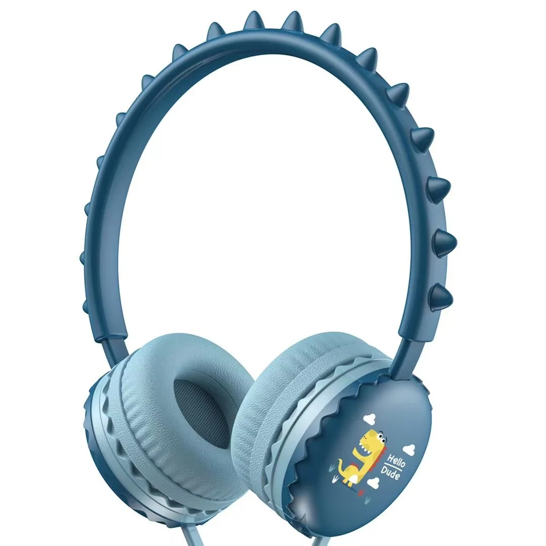 Cute Headphone Dinosaur Children Christmas Girls Gift Cotton Headphone 202108Y18 Wired Kids Headsets for Children