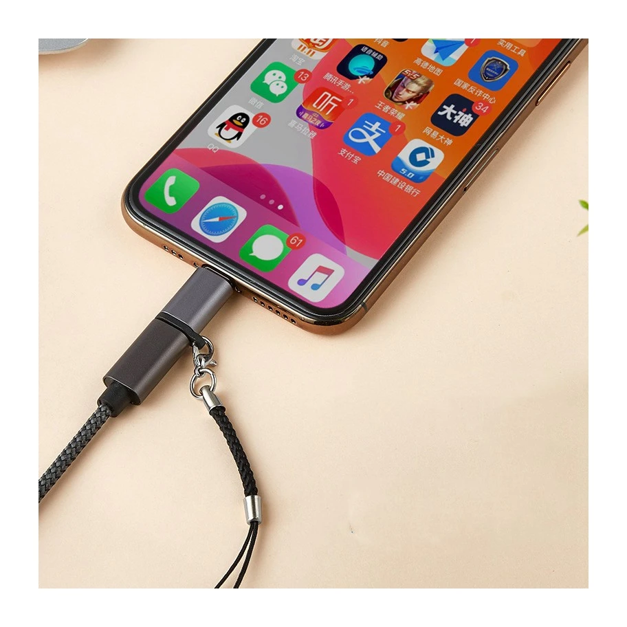 Flexi Type C USB C Female To USB 2.0 Male OTG Adapter, PD Fast Charging Converter Transfer OTG Adapter