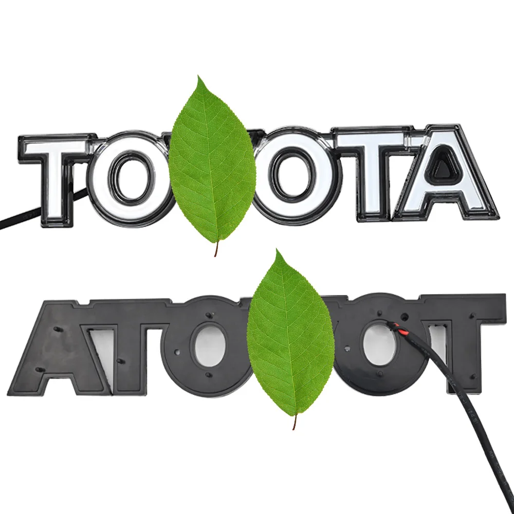 Illuminated ABS flashing LED Car Front Grill Badge Led Logo Light Emblem for  toyota fj150 land cruiser