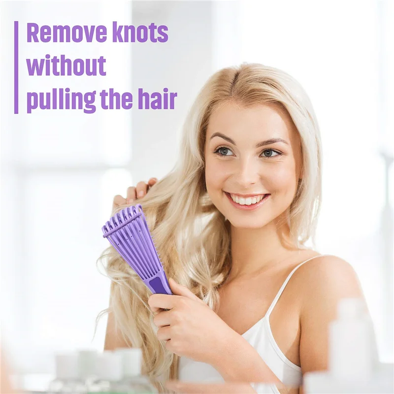 Professional Natural Curly Hair Detangler Dry and Wet Detangling Hair Brush For Afro America 3a to 4c Kinky Wavy Curly Coily