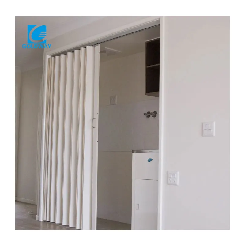 Interior Acoustic Customized PVC Folding Door Wholesale Convenient Sliding Folding Door