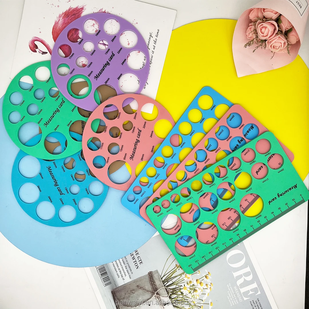 Custom shape Wholesale Breast Flange Measuring Breast Pump Sizing Tool Silicone Nipple Rulers