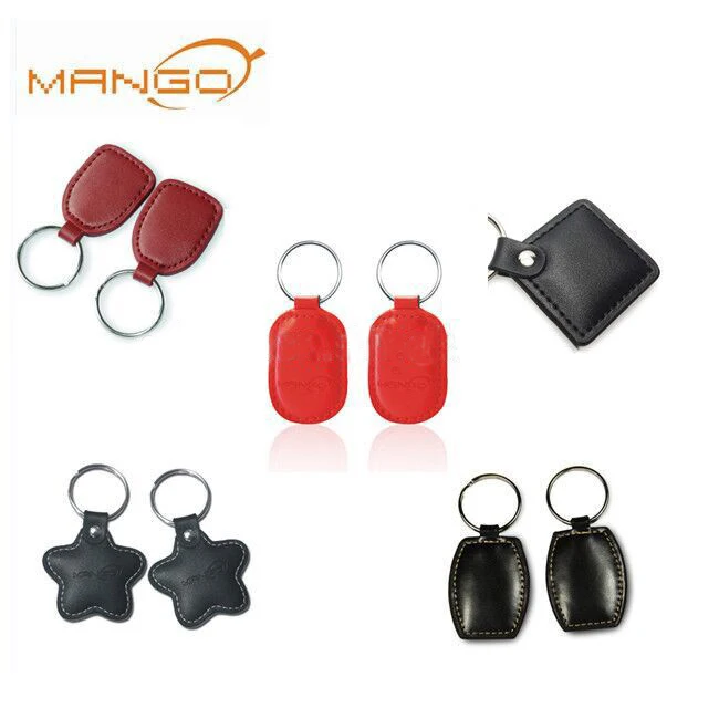 New products Wide Use blank leather key fobs Waterproof EM4200 RFID Keyfobs