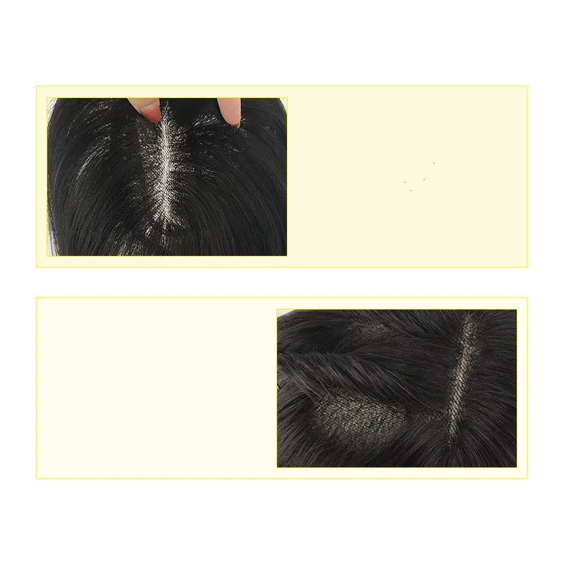 RE Hairburst Import Swiss Lace Base Human Hair All Hand-Tied to cover white hair breathable Topper For Woman