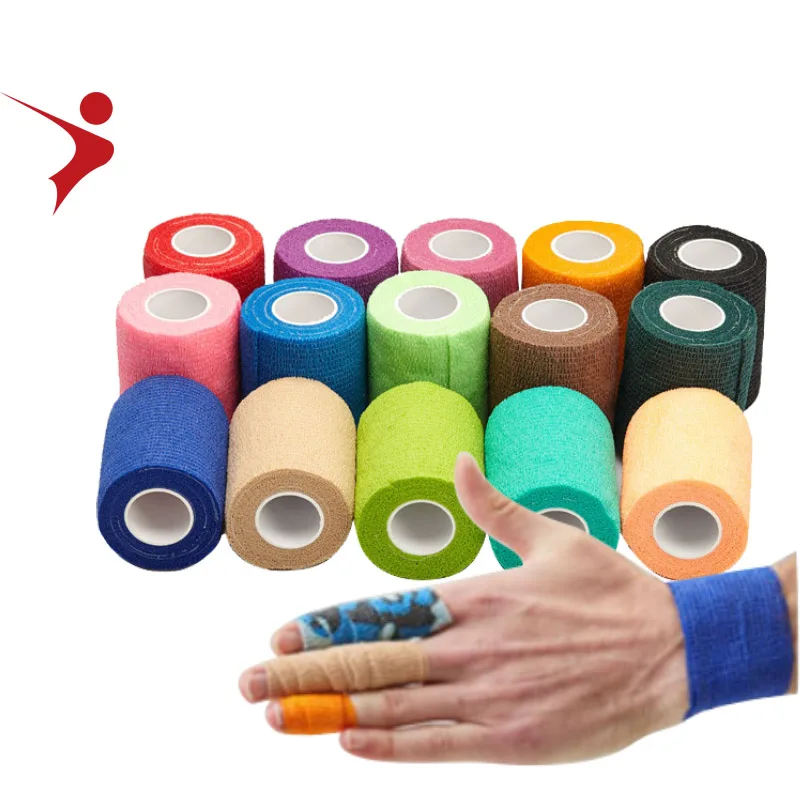 Medical and fitness Color Protective self adhesive self-adhesive elastic crepe bandage Tattoo bandage