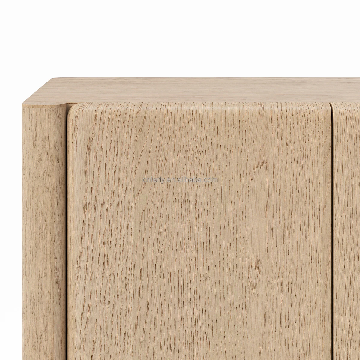 FERLY 2024 New Luxury Media Console TV Stand Cabinet For Living Room Solid Oak Wood Media Console Tables
