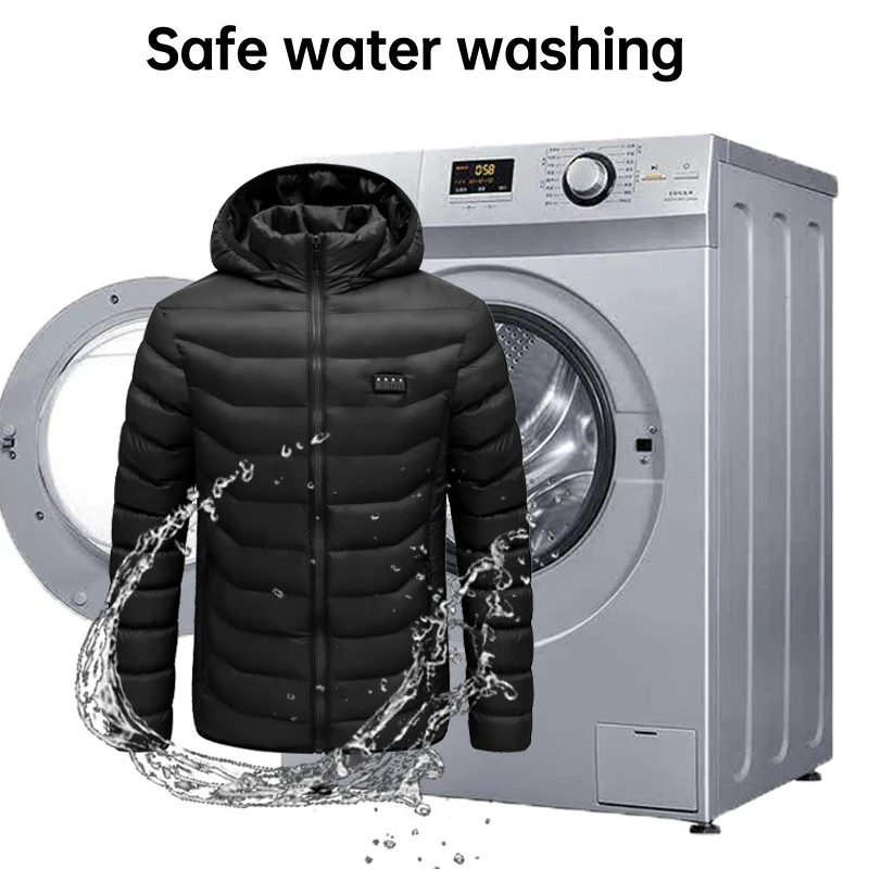 Custom Four Control Buttons 19 Area Heating Heated Coatthree-Speed Control Rechargeable Whole-Body Heating Padded Jacket