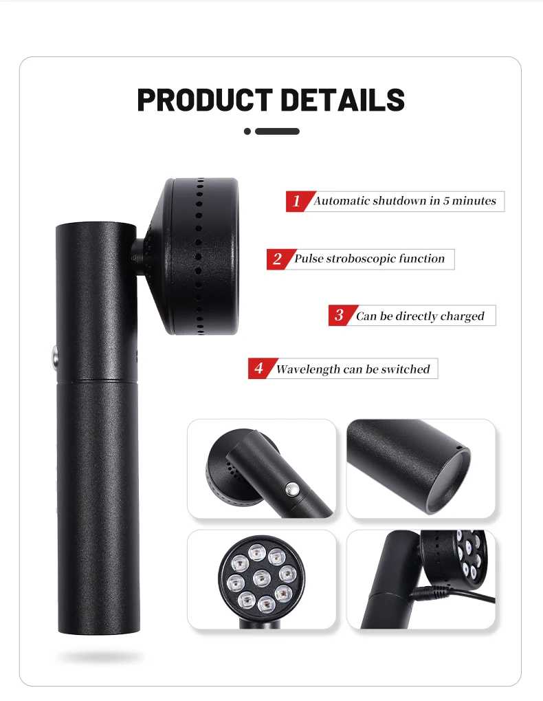 Supersred 2022 new product Handheld beauty Spa skin whiting portable red light therapy lamp for skin