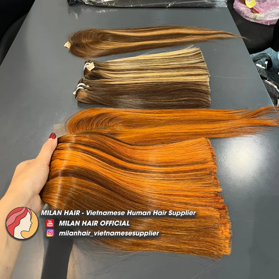 Piano Color wigs for black women 100% Vietnamese human hair Cuticle aligned hair raw virgin