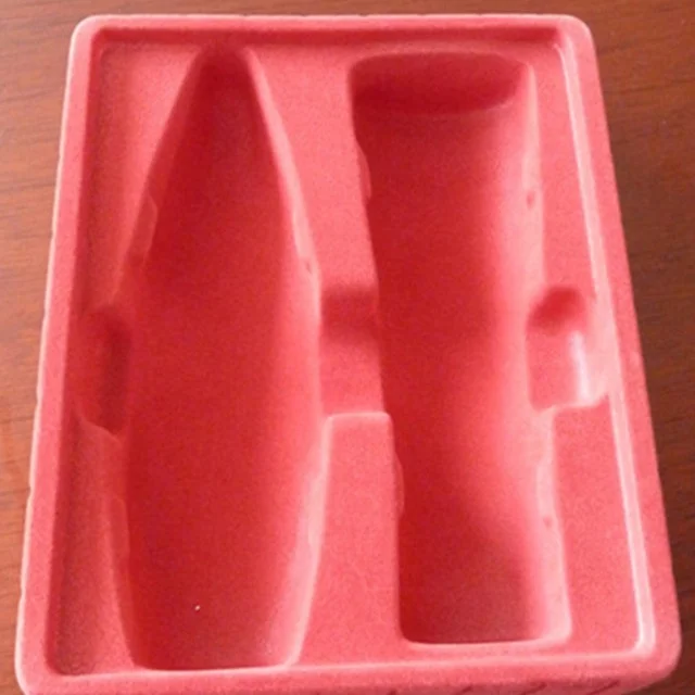 
Thermofored blister display tray for cosmetics packaging ,black flocking blister tray 