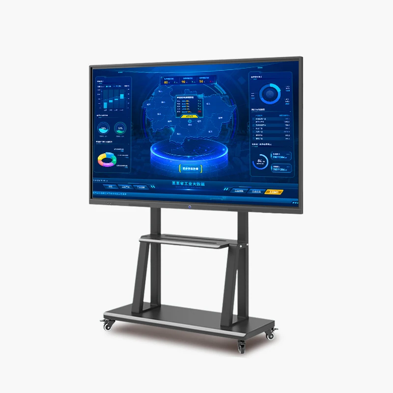 Digital Interactive Board Pizarra Electronica Floor Stand Holder Smart Whiteboard for 75 86 100 Inch