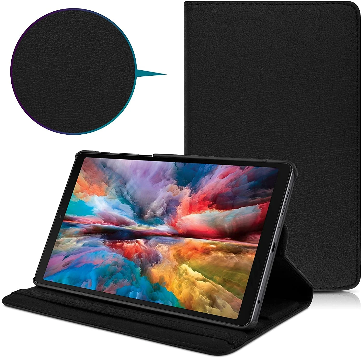 For Samsung Galaxy Tab A7 Lite 8.7' T220 T225 360 Degree Rotating Stand PU Leather Shockproof Tablet Cover Kids Friendly Case