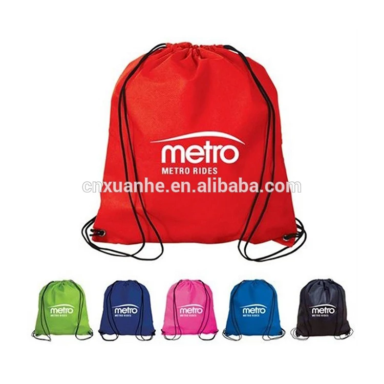 New Wholesale Promotional Custom Waterproof Gym Draw String Polyester Bags Sport Nylon Backpack Drawstring Bag