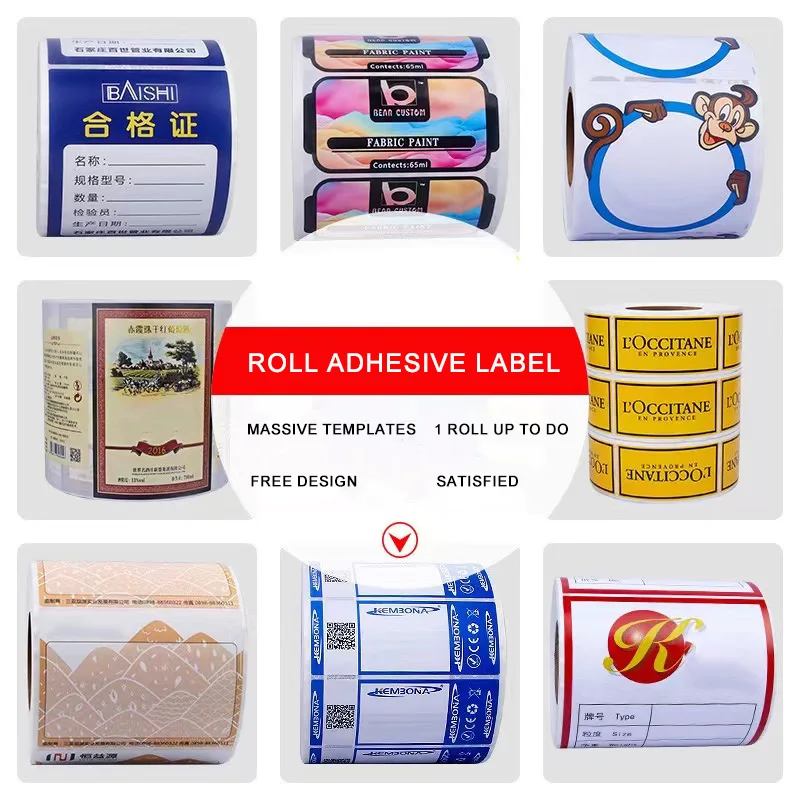 direct thermal label Custom label stickers Roll waterproof sticker Waybill warning label