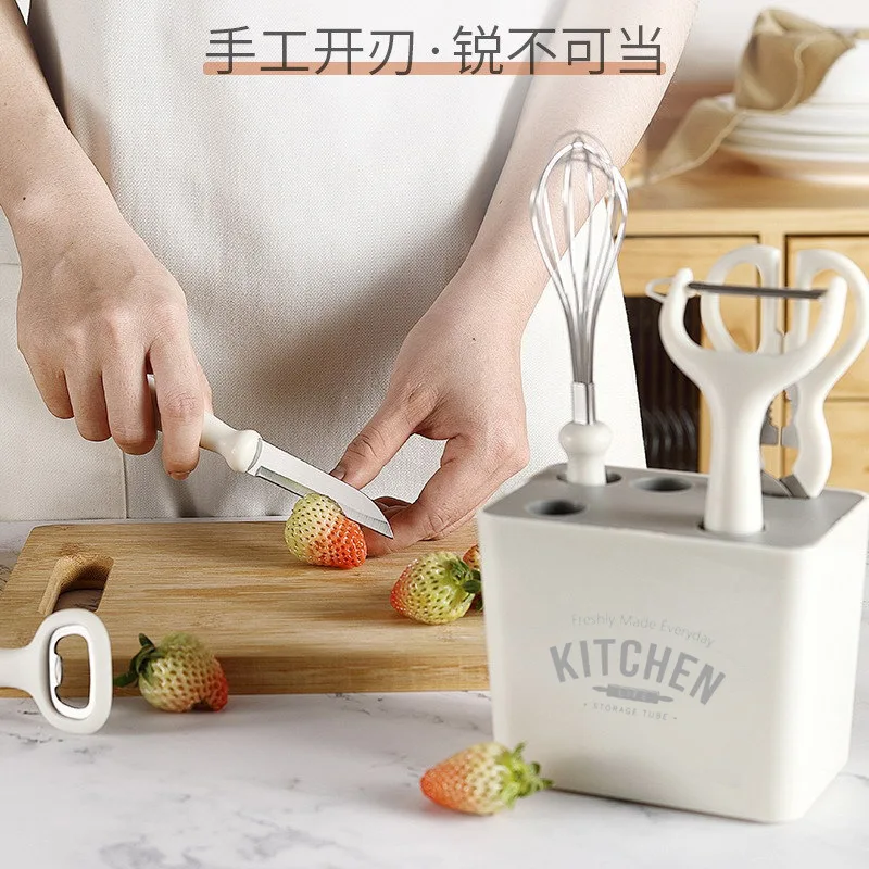 2024 New Release  Kitchen Utensils Set With Holder High Quality Kitchen Gadgets Set Kitchen Scissors