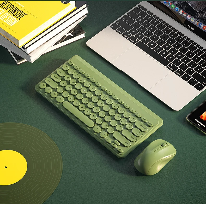 Мини Беспроводная тонкая клавиатура мышь Combos офисная домашняя Рабочая клавиатура