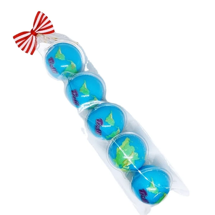 PLANET GUMMY EARTH JELLY BURST EXPLODING CANDY FIVE PIECE IN ONE BAG