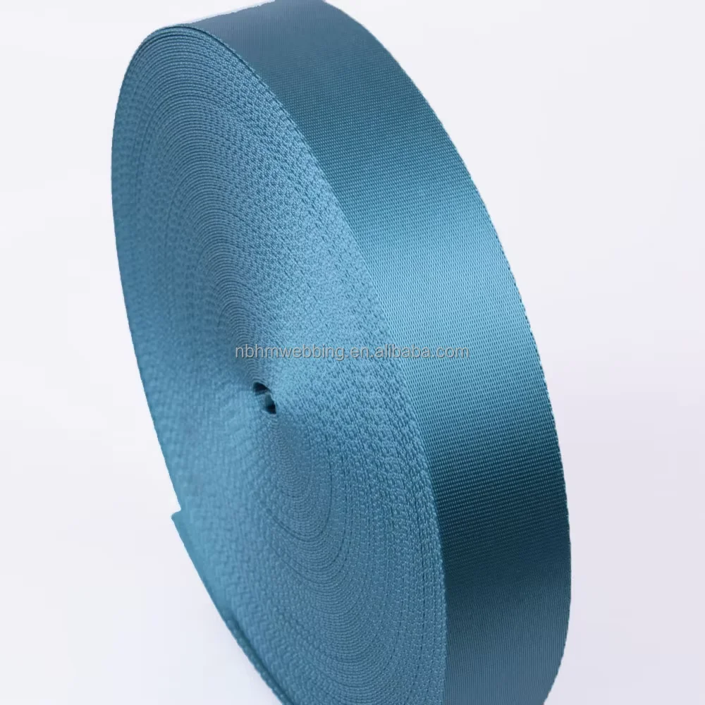 High Quality Nylon Webbing Tape Strap Green Blue Color Different Sizes Coated High Tenacity Plain Weave DIY Dog Leads Wholesale