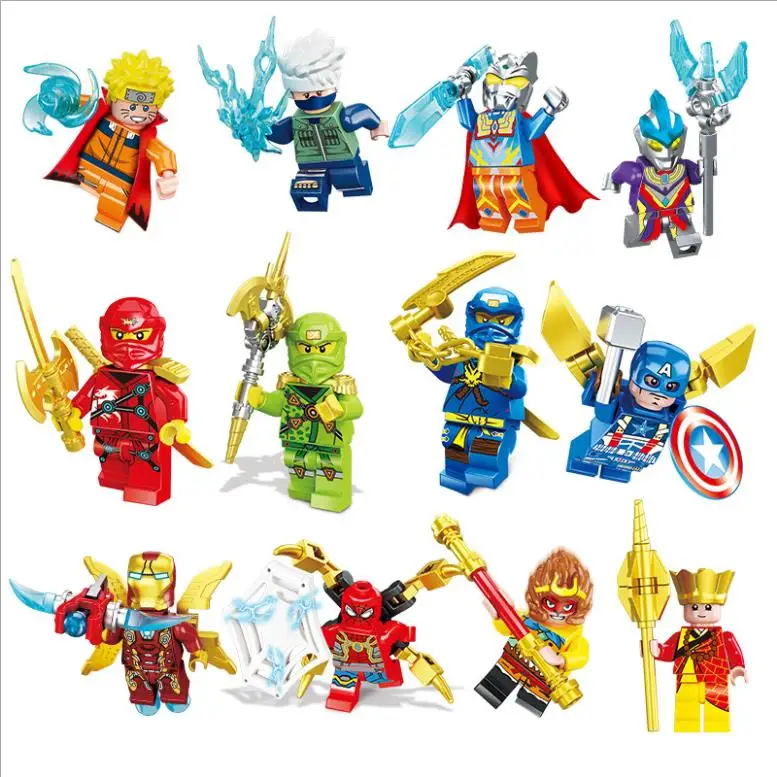 EN71 Factory price mini figurines toy puzzle Heroes Small toy building block mini toys parts Juguetes al por mayor