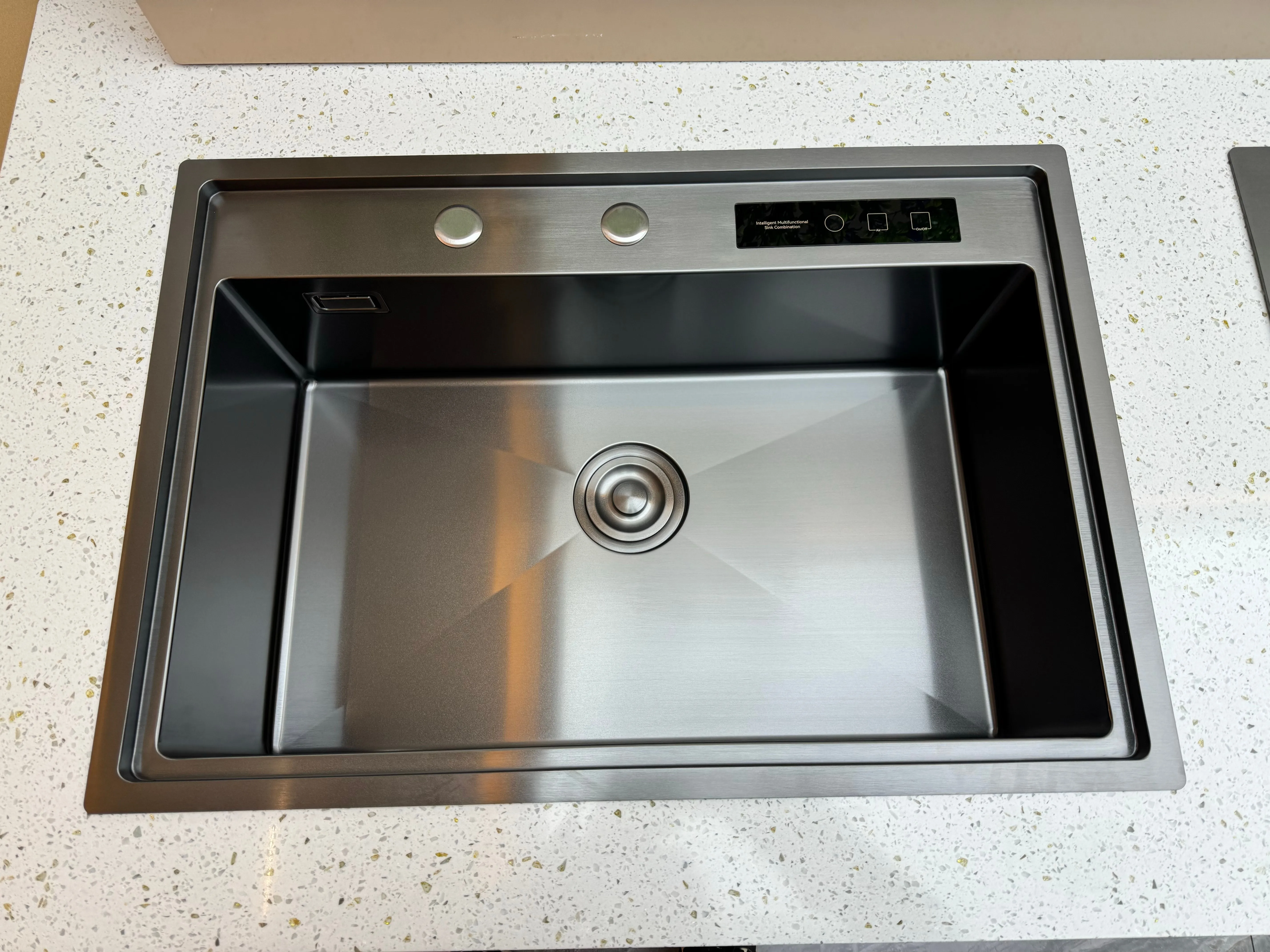 KUAIERTE Stainless Steel Intelligent Automatic Multi-function Single Hole Kitchen Sink Combination Includes Washing and Drying