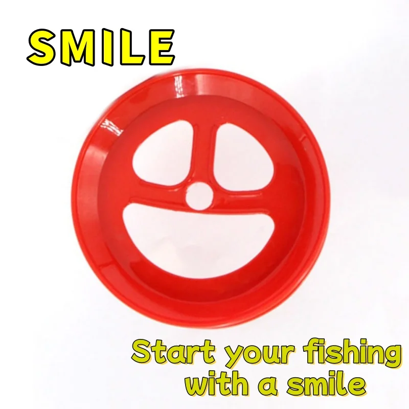 2024 NEW High Quality Smile Shape Plastic Fishing Line Spool Hand Caster Portable Fishing Line Caster Coil Winding Wheel