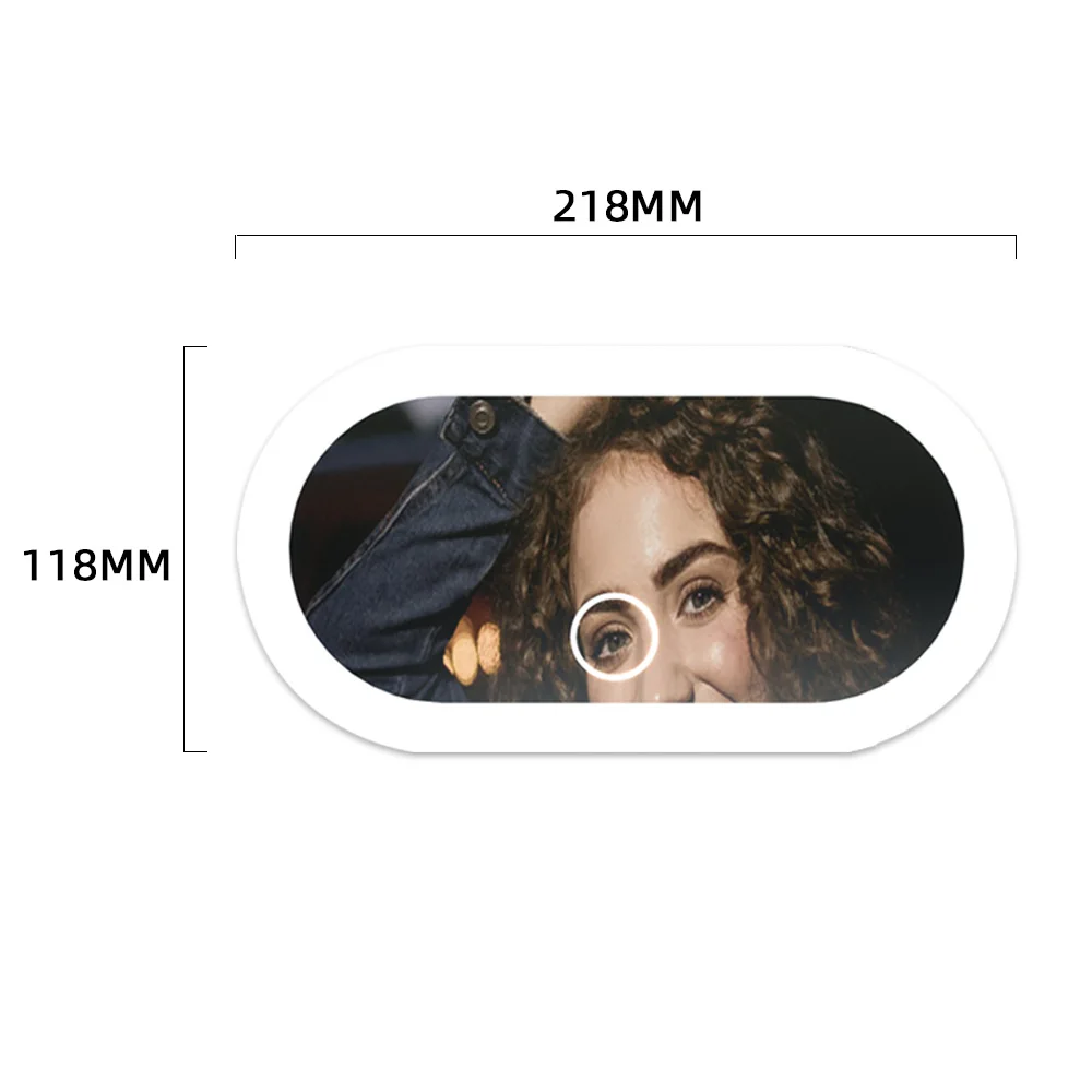 BM018 Led Light Car Vanity Sun Visor Makeup Leatherwear Shell Mirrors Hanging With Lights For Car