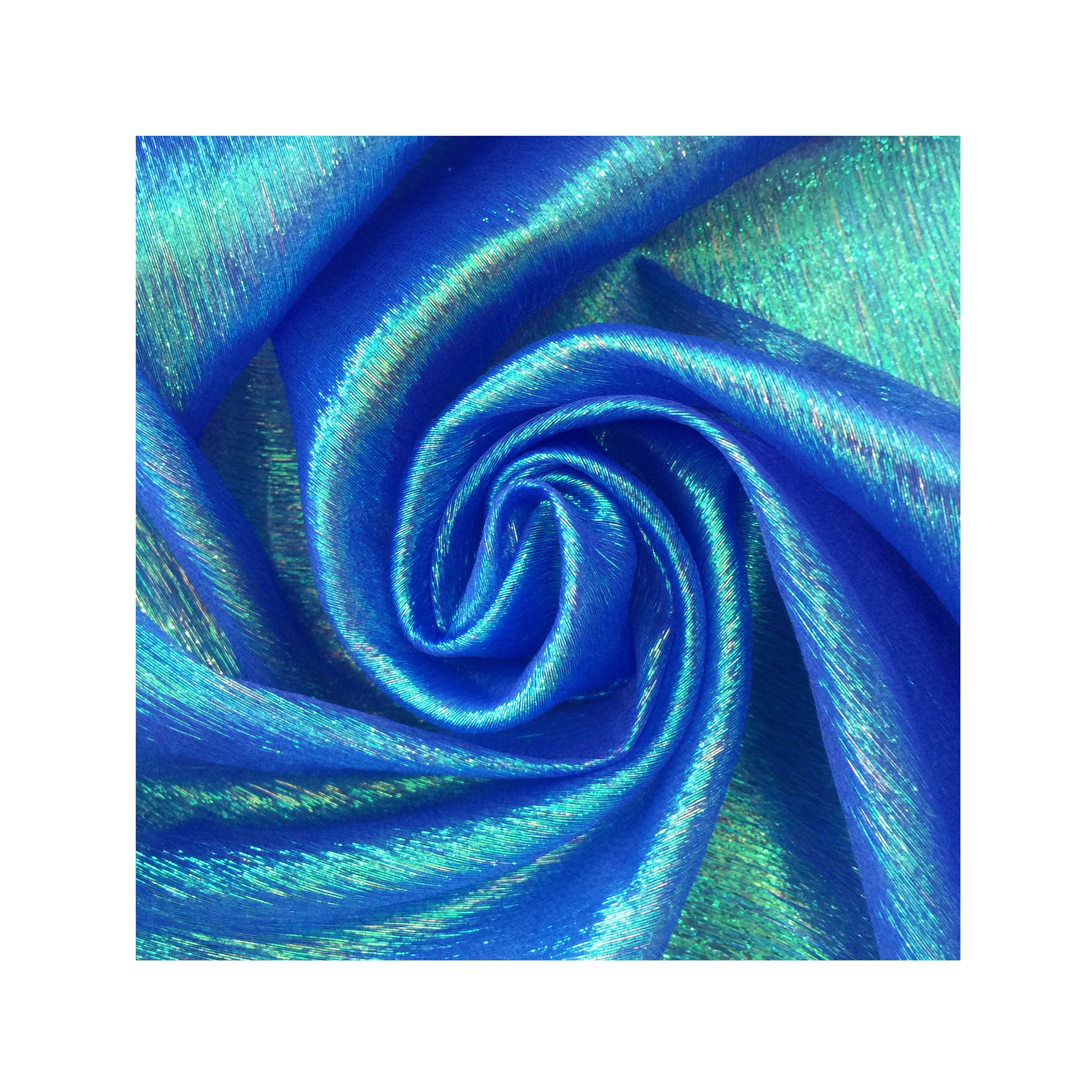 Luxury multicolor Silk Satin Fabric Polyester Shimmer Satin drapery Fabric For Abaya Polyester Korea
