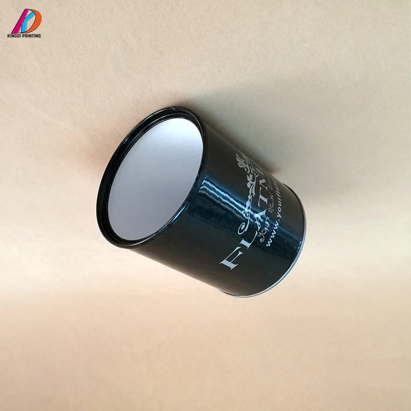 Eco friendly 100% recycled black color cardboard paper tube with custom logo
