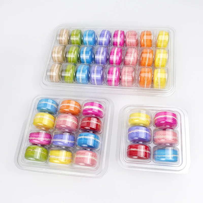 6 12 24 лоток для пузырей Макарон прозрачная пластиковая коробка упаковки