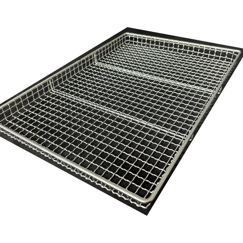 304 316 Stainless Steel Wire Mesh Oven Tray Cooling Rack Thick Wire Bread Drying Tray