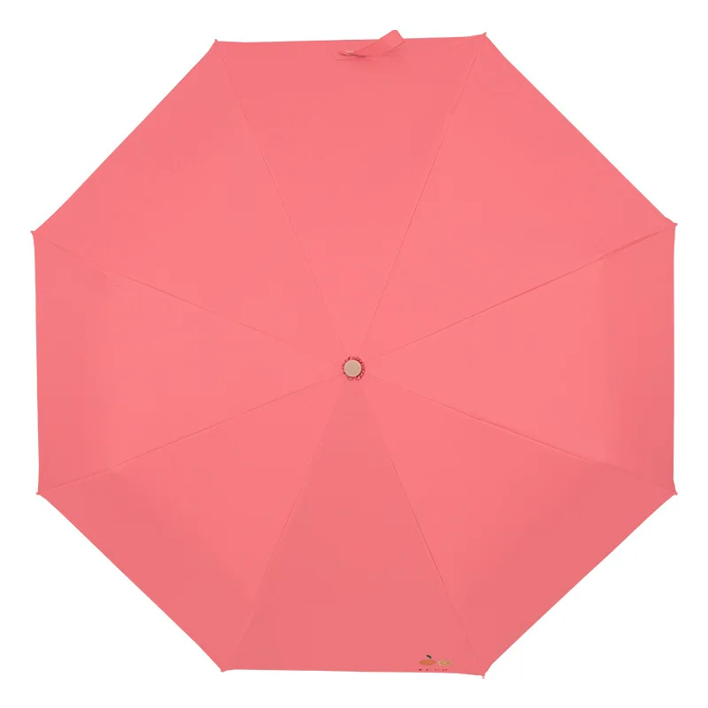 Dilee Japanese Design aluminum fiberglass frame Wood Handle Titanium Silver Coating uv cut Sunscreen Customized fold Umbrella