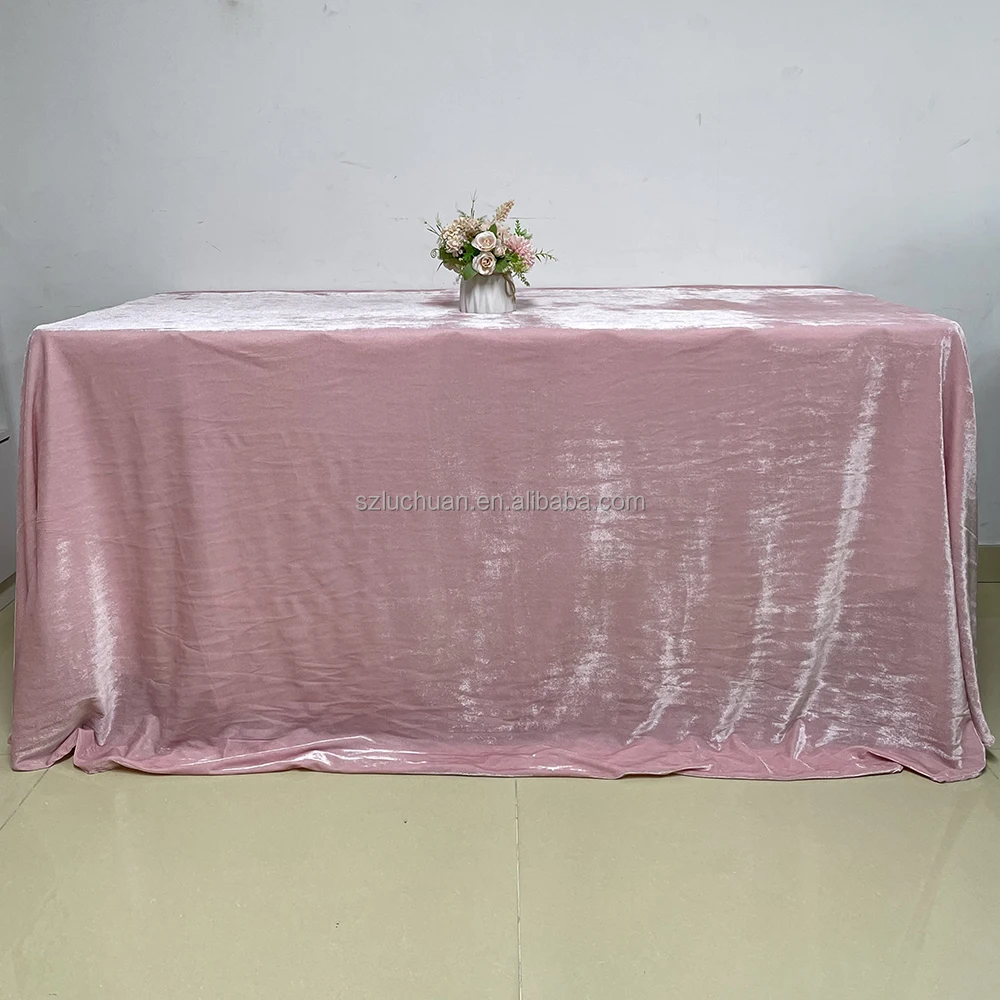 Customized Pink Tablecloth Rectangular Table Cloth Wedding Velvet Tablecloth Wedding