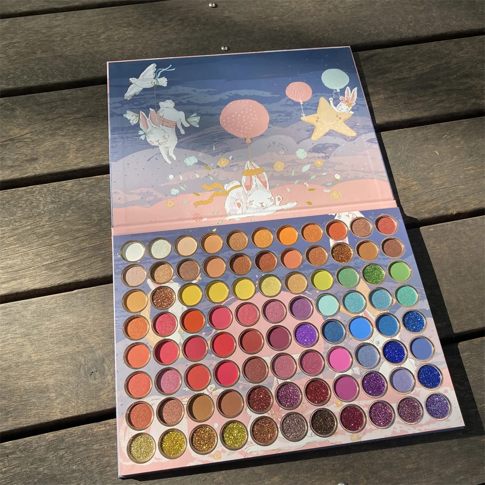 New 88 color eye shadow palette jade rabbit plate matte pearl can be customized private logo spot factory direct wholesale