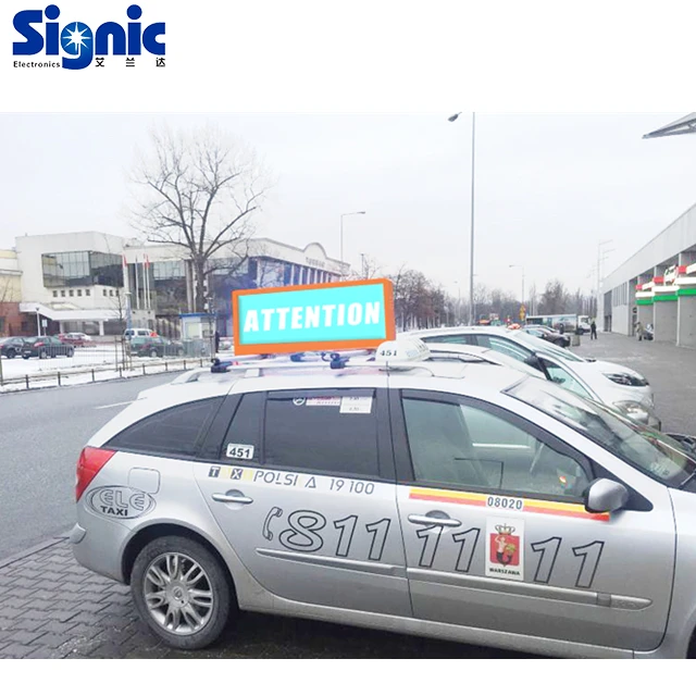 Full magnet car roof signs taxi top car taxi cab roof top sign full color car taxi roof top signs advertising billboard
