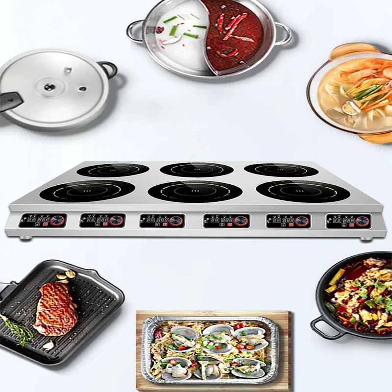 Commercial Multi-Eye Induction Cooker Induktionsherd Multi-Head Electric Ceramic Stove High-Power Desktop Frying Stove