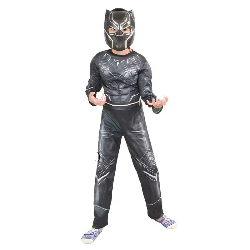 Anime Heroes Cosplay Costume for Adults Halloween Male Black Panther Wolverine Muscle Dress for Stage Show