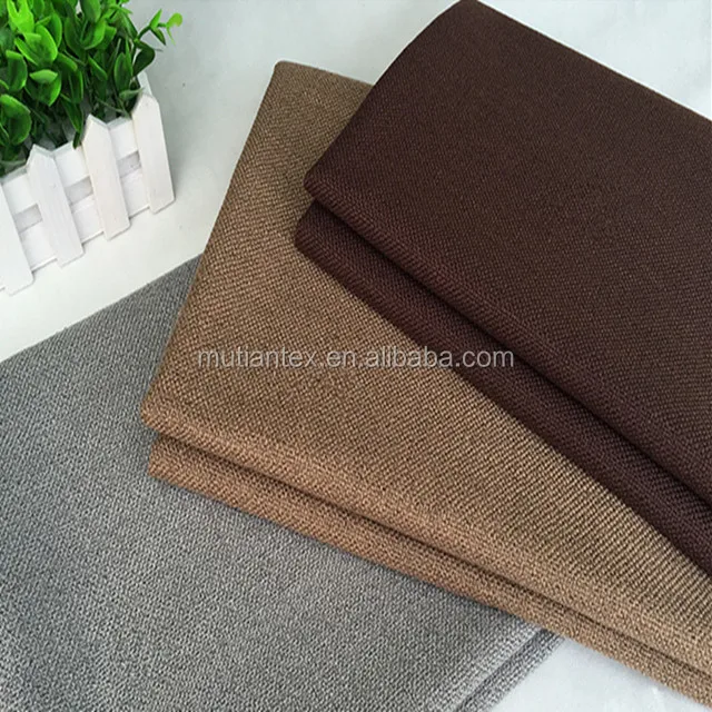 knitting fabric bonded100%polyester faux linen sofa fabric polyester linen fabric for pillows