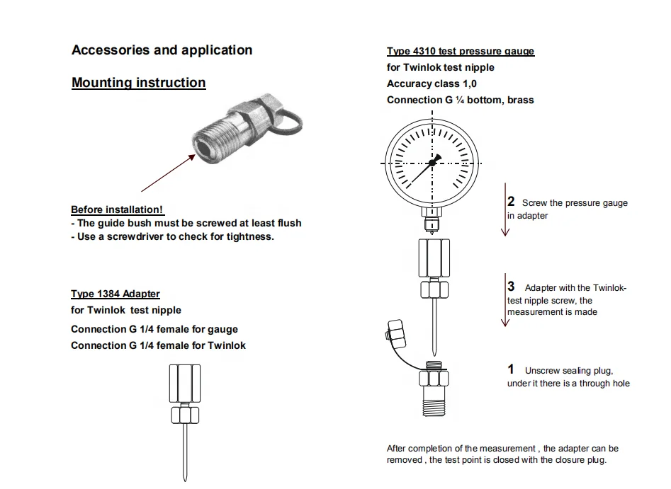 Испытательная пробка для опрессовки латунного связующего