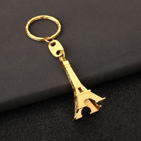 3D Key Ring Maker Metal Silver Souvenir Key Chain Keyrings Custom Eiffel Tower Keychain Wholesale