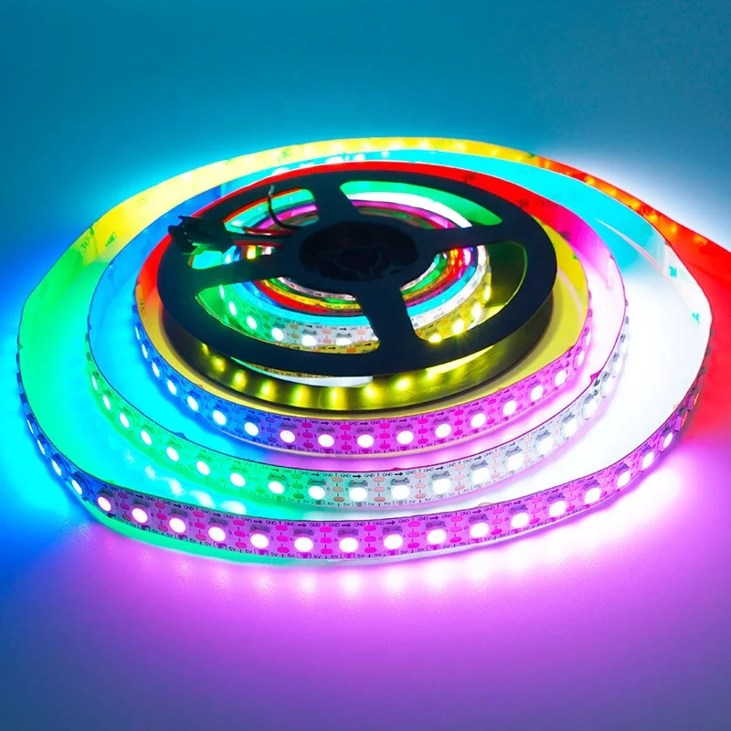 Новый стиль, цифровой цвет мечты, Музыка RGB 5 в SK6812 96 точек, гибкая черная печатная плата, светодиодная Пиксельная лента, украшение для дома